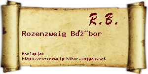 Rozenzweig Bíbor névjegykártya